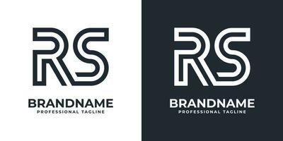 Simple RS Monogram Logo, suitable for any business with RS or SR initial. vector