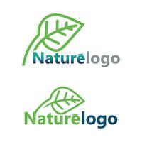 vector de diseño de logotipo de hoja para plantilla de símbolo de naturaleza editable, icono de vector de elemento de naturaleza de ecología de logotipo de hoja verde.