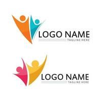 Abstract people logo design.fun people,healthy people,sport,community people symbol vector illustration