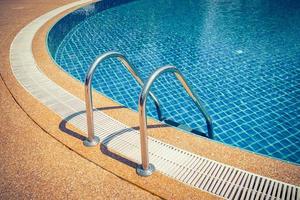 swimming pool with stair at sport center photo