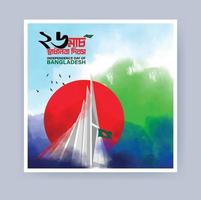 The Independence Day of Bangladesh, on 26 March is a national holiday vector