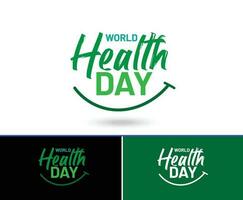 World Health day concept. World health day concept text design vector