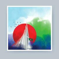 The Independence Day of Bangladesh, 26 March. watercolor background vector