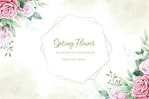 Beautiful Floral Spring Background Watercolor vector