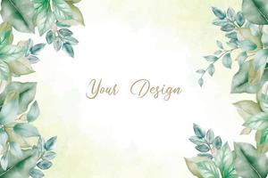 Tropical leaves summer background design vector