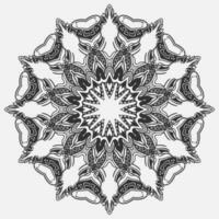 Circular pattern in form of mandala for Henna, Mehndi, tattoo, decoration. Decorative ornament in ethnic oriental style vector