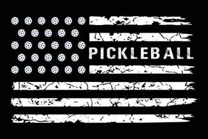 Pickleball With USA Flag Design vector