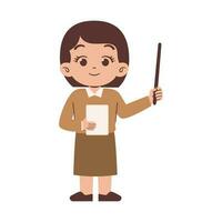 Indonesian female teacher in the classroom vector