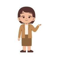 Indonesian female teacher in the classroom vector