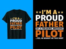 Proud Father Typography T-Shirt design vector