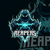 Reapers masscot logo illustration premium vector