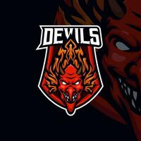 Devils masscot logo illustration premium vector