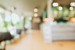 Abstract blurred light table in coffee shop and cafe with bokeh background. product display template. photo