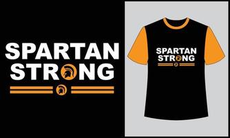 typography spartan strong illustration vector t shirt design