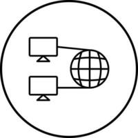 icono de vector de conectividad a internet