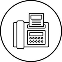 icono de vector de fax