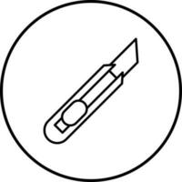 icono de vector de cuchillo de papelería