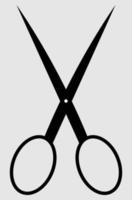 scissors, black scissors with white screw, simple scissors illustration vector, suitable for barbershop logo, a sign for trailor, scissors minimalist style drawing vector