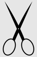 scissors, black scissors with white screw, simple scissors illustration vector, suitable for barbershop logo, a sign for trailor, scissors minimalist style drawing vector