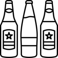 icono de vector de botellas de cerveza