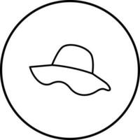 icono de vector de sombrero