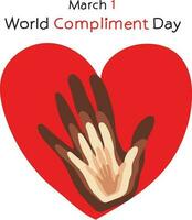 world compliment day Vector illustration.