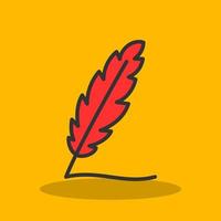 Writing Feather Vector Icon Design