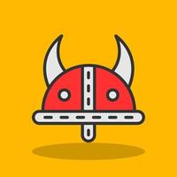 Viking Helmet Vector Icon Design