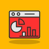 Webpage Statistics Vector Icon Design