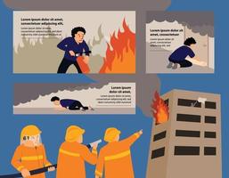 fire rescue infographic and how to save from fire vector