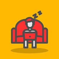 Lazy Work Vector Icon Design