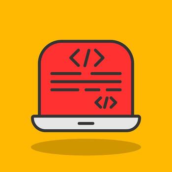 diseño de icono de vector de programación