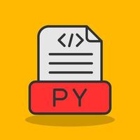 diseño de icono de vector de archivo python