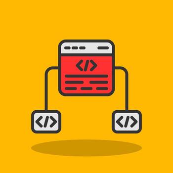 diseño de icono de vector de marco de código