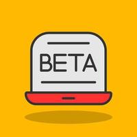 diseño de icono de vector beta