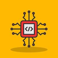 Code Processor Vector Icon Design
