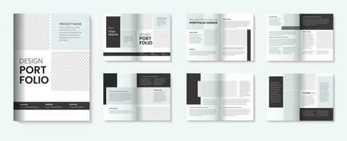 Architecture portfolio template with brochure design pro download vector