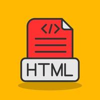 diseño de icono de vector de archivo html