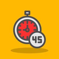 45 Minutes Vector Icon Design