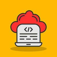 Cloud Coding Vector Icon Design