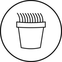 Grass Pot Vector Icon