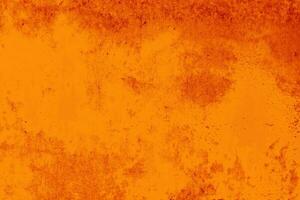 Close up grunge orange metal background and texture photo