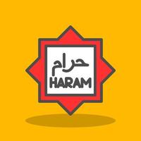 diseño de icono de vector haram