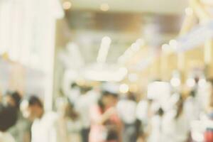 Blur image background of people in shopping mall. photo