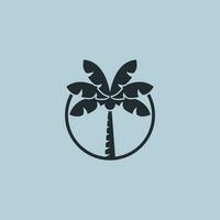 palm summer icon logo vector