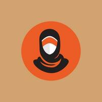 hijab mujer musulmán vector