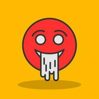 Face Vomiting Vector Icon Design