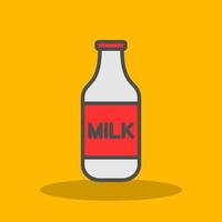 Milk Bottle Vector Icon Design