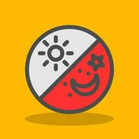 Day and Night Vector Icon Design