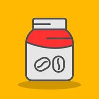 Coffee Jar Vector Icon Design